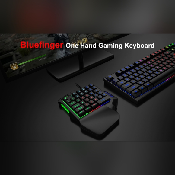 One Hand RGB Gaming Keyboard - Picture 5 of 7